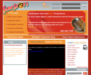 voiceovernewyork.biz: #1 Voice Talent Agency, Voiceovers and Creative Audio Production
Global supplier of professional Voice Talent, Voice Overs, Audio Production, Post Production plus ISDN studios from Orlando, Florida and Asheville, North Carolina.  Voiceover productions in under an hour for radio and tv commercials, web audio and more. Featuring EZCast, our exclusive voice talent casting search engine that allows clients to search, demo and hire voiceover talent from our website.