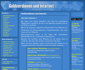 geldverdienen-und-internet.de: Geldverdienen und Internet - Startseite - www.geldverdienen-und-internet.de
Geldverdienen im Internet, Hier findest Du verschiedene Möglichkeiten.