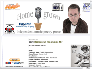 homegrownpodcast.co.uk: Homegrown Podcast
Homegrown is a freely downloadable podcast dedicated to independent music and poetry from Birmingham and the world. Artists send material to the programme to be herd by a world wide audience