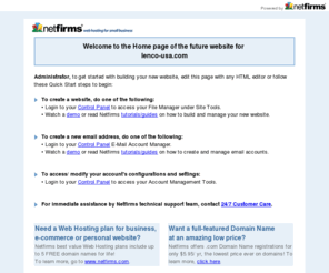 lenco-usa.com: Netfirms, Free Web Hosting, Domain Names for Small Business
