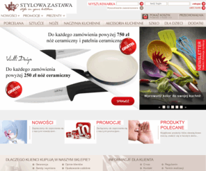 stylowazastawa.pl: StylowaZastawa.pl - Sklep internetowy - porcelana, sztućce, garnki, noże, noże kuchenne, akcesoria kuchenne, kieliszki, szklanki, gerlach, zepter
Sklep internetowy - porcelana, garnki, kubki, sztućce, kieliszki, talerze, akcesoria kuchenne, filiżanki, serwisy obiadowe, itp. Tel. (22) 22 66 226