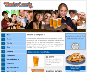 barleycorns.com: Home : Barleycorn's -- Anytime!
Welcome to Barleycorn's Restaurant - Your Real Neighbor!