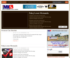 lesenmemandu.com: Portal Lesen Memandu
Menawarkan Lesen Memandu Malaysia pada harga mampu. Semak saman secara online, pendaftaran no kenderaan terkini dan juga tips-tips penjagan kenderaan anda.