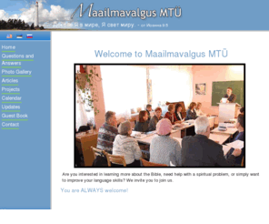 maailmavalgus.com: Welcome to Maailmavalgus MTÜ
Maailmavalgus MTÜ, Svetmiru, Jesus is the Light of the World - Missionary to Estonia