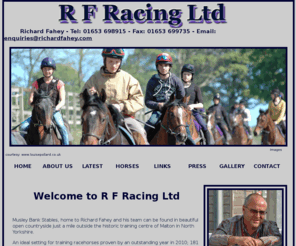 racehorse-trainer.com: Richard Fahey racehorse trainer, based in Malton North Yorkshire UK
Richard Fahey is a racehorse trainer based in malton,north yorkshire within the uk. Richard Fahey trains winners and has a successful racehorse training stables which is the envy on many traininers in the uk