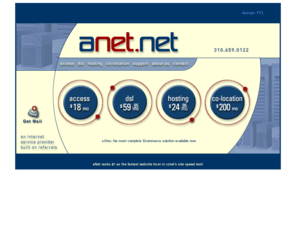 anet.net: anet Internet Service Provider: hosting, eCommerce, colocation, dsl, access
aNet Internet Service Provider, access, hosting,co-location, dedicated server hosting, colocation,website hosting,and eCommerce solutions deliver superior performance and reliability.