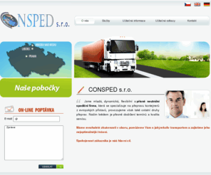 consped.com: CONSPED - přeprava kontejnerů z evropských přístavů, transport, logistika
Firma CONSPED se specializuje na přepravu kontejnerů z evropských přístavů, provozuje však také ostatní druhy přeprav