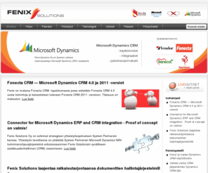 fenixadvantage.com: Fenix Solutions Oy
Microsoft Dynamics CRM-asiantuntija