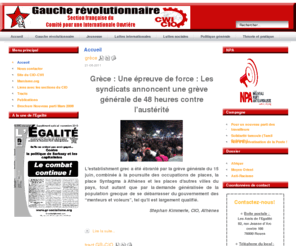 gr-socialisme.org: Gauche révolutionnaire - Accueil
La Gauche révolutionnaire est la section française du Comité pour une Internationale Ouvrière (CIO/CWI).