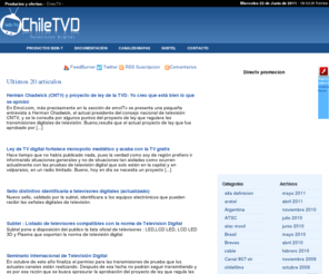 chiletelevisiondigital.com: Chile Television Digital
Chile Television Digital ( ISDB-T ) : Informacion, noticias, manuales, ayudas y foro. La nueva era, es DIGITAL , te invitamos a participar del portal aka: ISDB-T , ISDB-TB, ISDB