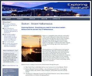 exploringbodrum.com: Exploring Bodrum - Everything you need to know about modern Bodrum and the Ancient city of Halicarnassus
Exploring Bodrum is the best side to guide you and help to explore all about the city, peninsula and surrounding with lots of information, articeles, infos.