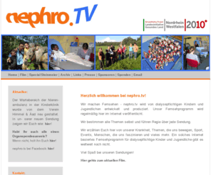 kiddykid.net: nephro.tv
nephro.tv - Fernsehen in der Kinderdialyse Köln