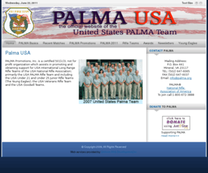 palma.org: Palma USA
This Palma page contains Palma Promotions, Inc., the official supporting body of the United States Palma Team