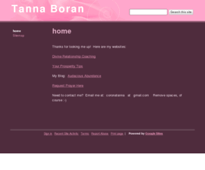 tannaboran.com: Tanna Boran
For those Interested in the Work and Play of Tanna Boran
