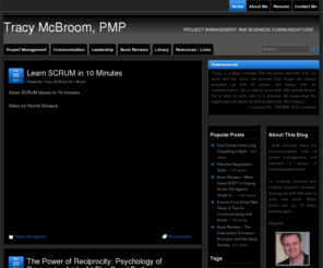 tracymcbroom.com: Tracy McBroom, PMP
Project Management and Business Communications