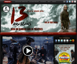 13assassins.com: 13 Assassins (Official Movie Site) - Starring Kôji Yakusho, Takayuki Yamada and Yûsuke Iseya - Now On Demand EVERYWHERE and In Theatres April 29th - Trailers, Pictures & More
Cult director Takeshi Miike delivers a bravado period action film set at the end of Japan's feudal era in which a group of unemployed samurai are enlisted to bring down a sadistic lord and prevent him from ascending to the throne and plunging the country into a war-torn future.