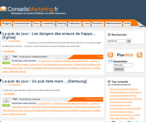 conseilsmarketing.com: ConseilsMarketing, blog de conseils marketing gratuit
Développez vos ventes et fidélisez vos clients facilement !