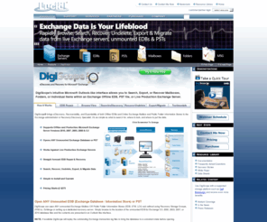 exmerge2010.com: Exchange Server Recovery, Exchange Data Recovery, Export EDB to PST, Mailbox & Email Recovery, Message Level Restore, Lucid8 DigiScope for Exchange Administrators
Browse, Discover, Recover, & Export Mailboxes, Folders, & Email Items Directly from ANY Offline Exchange 5.5, 2000, 2003, 2007 or 2010 Offline Exchange Information Store (EDB), PST or Live Production Exchange Server.