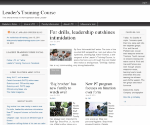 leadertrainingcourse.com: The Leader's Training Course | The official news site for Operation Bold Leader
The official news site for Army ROTC Leader's Training Course