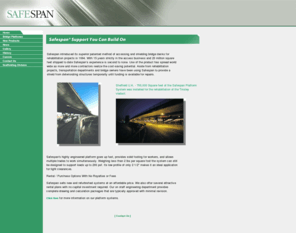 safespanplatforms.com: Safespan- Bridge Platforms, access systems, painting platforms, & shielding
Bridge Platforms that can be used for painting, shielding and rehabilitation of bridges 