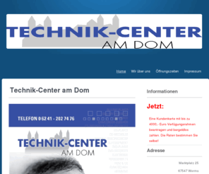 technik-center-am-dom.info: Technik-Center am Dom - Mit Blick auf die Zukunft
Computer, LCD, Fernseher, Waschmaschine, Kühlschrank, Foto, Geschirrspüler, Wasserkocher, Kaffemaschine, Telefon, Handy, Multimedia, Einbaugerät, Trockner 