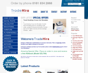 tradehira.com: TradeHira - Wholesalers of office furniture, stationery, calculators - (Powered by CubeCart)
Trade only sales of home office furniture, stationery, pc peripherals,  educational and licensed merchandise.