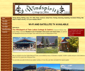 vacation-rentalscolorado.com: Windspirit at Twin Lakes Cafe & Cabins in Twin Lakes, Colorado
Located in Twin Lakes, Colorado, the Windspirit Cafe and Cabins priovides the perfect getaway location for your Colorado vacation. 