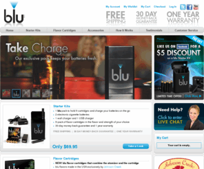 blucigarette.com: Electronic Cigarette by blu E Cigarette -  Home
blu electronic cigarette looks and taste like a real cigarette. Make the switch to blu the smokeless e cigarette today. You can be smoke free with blu the most popular ecigarette.