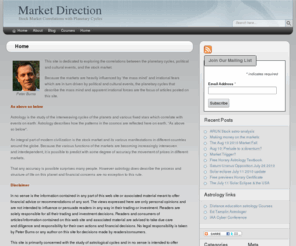 gannastrology.com: Market Direction
Planetary cycle correlations with the stock market