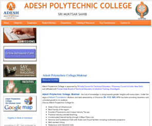 adeshpolytechnic.org: Welcome To Adesh Polytechnic Collage ,Muktsar
 