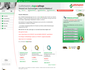 doppelseitiges-klebeband.de: Doppelseitiges Klebeband - LOHMANN tapeshop - Herzlich willkommen,
LOHMANN tapeshop - Express Versand von industriellem Klebeband. Die schnelle und unkomplizierte Lösung für Kunden aus Industrie, Handwerk, Handel und freien Berufen.