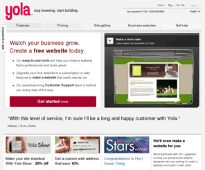 yola-site.com: Yola - Make a free website with our free website builder
Make a free website with our free website builder. We offer free hosting and a free website address. Get your business on Google, Yahoo & Bing today.
