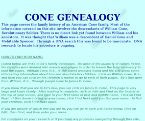 edconefamily.com: Cone Genealogy
