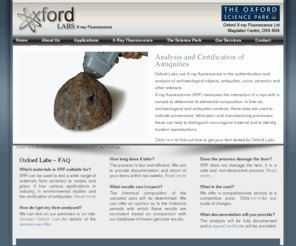 oxford-labs.com: Oxford Labs - X-ray fluorescent analysis
Oxford Labs - X-ray fluorescent analysis, authentication and analysis of archaeological objects, antiquities, coins, ceramics and other artefacts