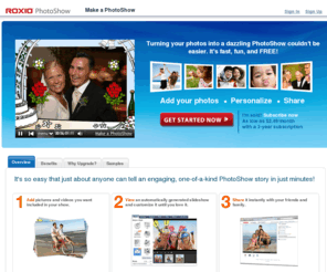 simplestar.com: Roxio PhotoShow - Make Free Photo Slideshow with Music - Create Online