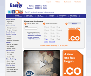 wwweasily.net: Domain names | Domain name registration | Easily.co.uk
Fast and simple domain name registration. Search domain names quickly, all major extensions and no catches. Register your low cost domain name today!
