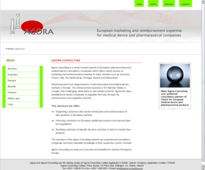 agoraconsultinggroup.org: Agora Consulting
Agora Consulting: European marketing and reimbursement expertise for medical device and pharmaceutical companies