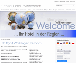 central-hotel-stuttgart.com: Romantica Hotel-Central in Winnenden bei Stuttgart unweit der Messe und Mercedes Museum
Romantica Central-Hotel in Winnenden bei Stuttgart. Nahe am Volksfest, Neue-Messe, Mercedes Museum...