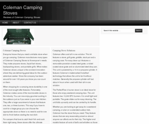 colemancampingstove.org: Coleman Camping Stoves
Reviews of Coleman Camping Stoves