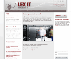 lex-it.com: Welkom op de website van Lex IT
Automatiseerder met verstand, kennis en ervaring op gebied van Microsoft en Linux, netwerk apparatuur en CAD systemen. Lex IT levert Magie in uw Automatisering.