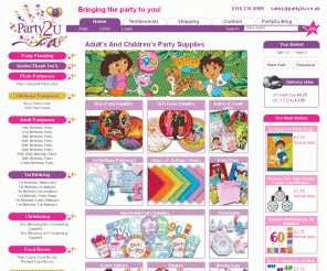 party2u.co.uk: Childrens Party Supplies and Party Products
Great range of childrens party supplies -  Children's party accessories, 1st birthday party supplies, Children's Party Advice plus more