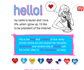 laurenoutloud.com: laurenoutloud.com: media kid / nerd girl / intergalactic superblogger
