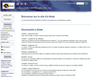 e-node.com: e-Node
e-Node est le premier distributeur européen de plug-ins, livres et outils pour 4D, la télécopie et la correction de texte.  Outre l'achat en ligne, notre site offre de nombreuses possibilités : informations, nouvelles, téléchargement, etc.