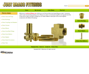 justbrassfittings.com: Just Brass Fittings
An assortment of brass fittings that includes hose barb fittings, tees, elbows, crosses, nipples and more.  Use these durable pipe fittings to create fluid-handling systems and to connect hydraulic subsystems such as those found in agricultural sprayers.