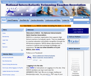 niscaonline.org: Home
The on-line home of the National Interscholastic Swim Coaches Association