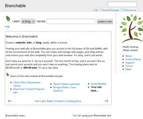 branchable.com: Branchable
ikiwiki hosting made simple