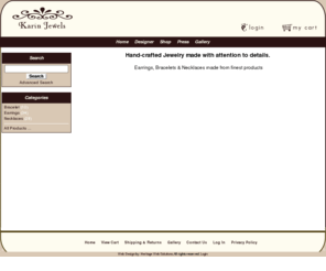 karinjewels.com: Karin Jewels - Hand-crafted Jewelry
Buy hand-crafted products maid in United States!