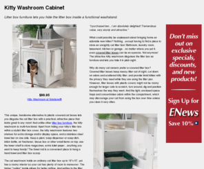 kittywashroom.com: Kitty Washroom Litterbox, Litter Box | Solutions
The Kitty Washroom cabinet combines good looks and practicality by hiding the litter box with style.