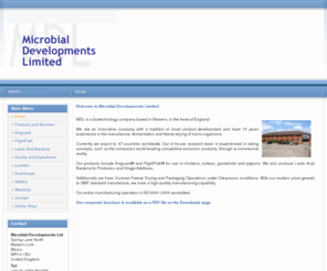 microbialdevelopments.com: Microbial Developments Ltd
Microbial Developments Ltd is a biotechnology company located in Malvern, UK, specialising in the manufacture of competitive exclusion products for chickens, gamebirds and chickens