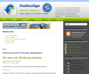 timdocsign.de: TimDocSign -Medienagentur- - Home
TimDocSign -Medienagentur- print web grafik Wir machen Ihre Werbung !